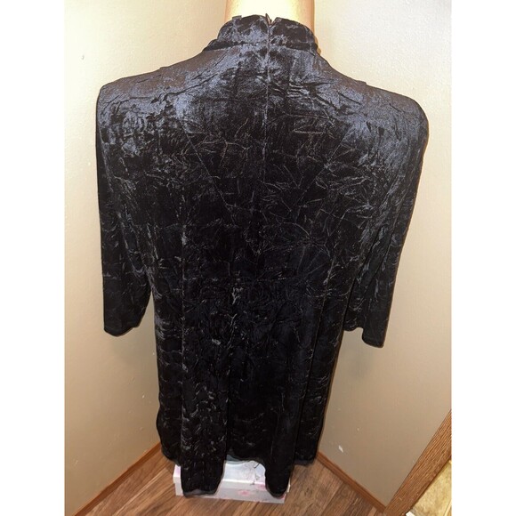 Simply Vera Black Velvet/Suede Dress Size L - Picture 2 of 10